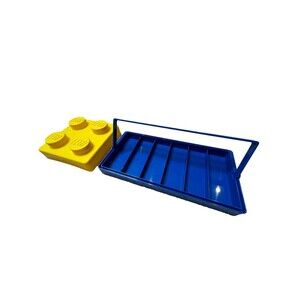 2 Lego Items 1 Blue Sorting Container & 1 Yellow Lid for Wall Decor or Sorting